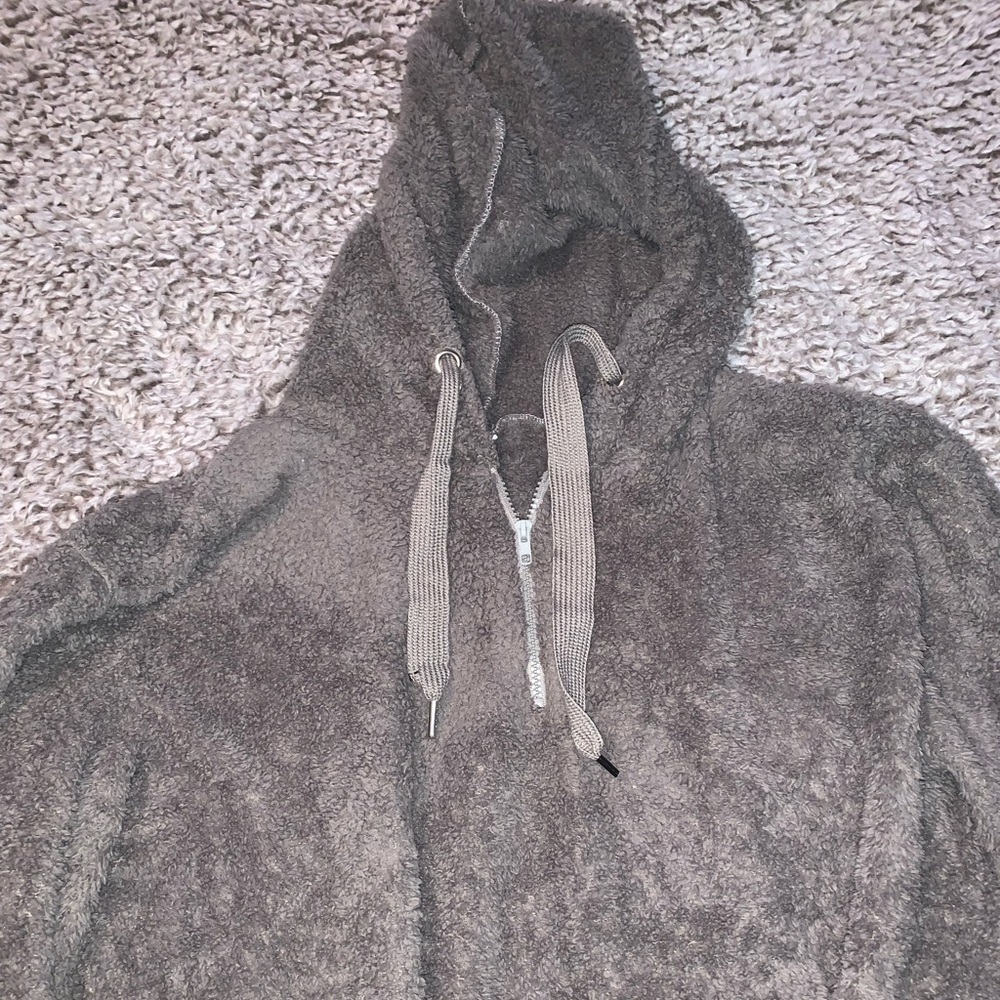Grey fluffy jacket